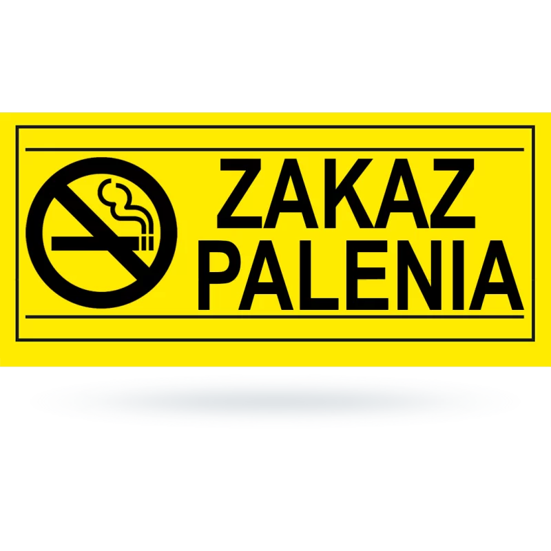 Tab: Zakaz palenia żółto czarny 12x22 - 1