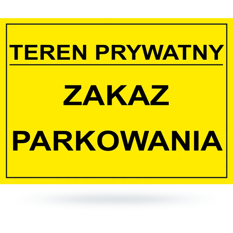 Tab: Teren prywatny zakaz parkowania zó-cz 20x33cm - 1