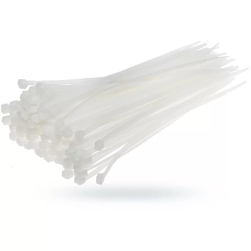 Opaski plastikowe 160x2,5 op 100szt białe (100)