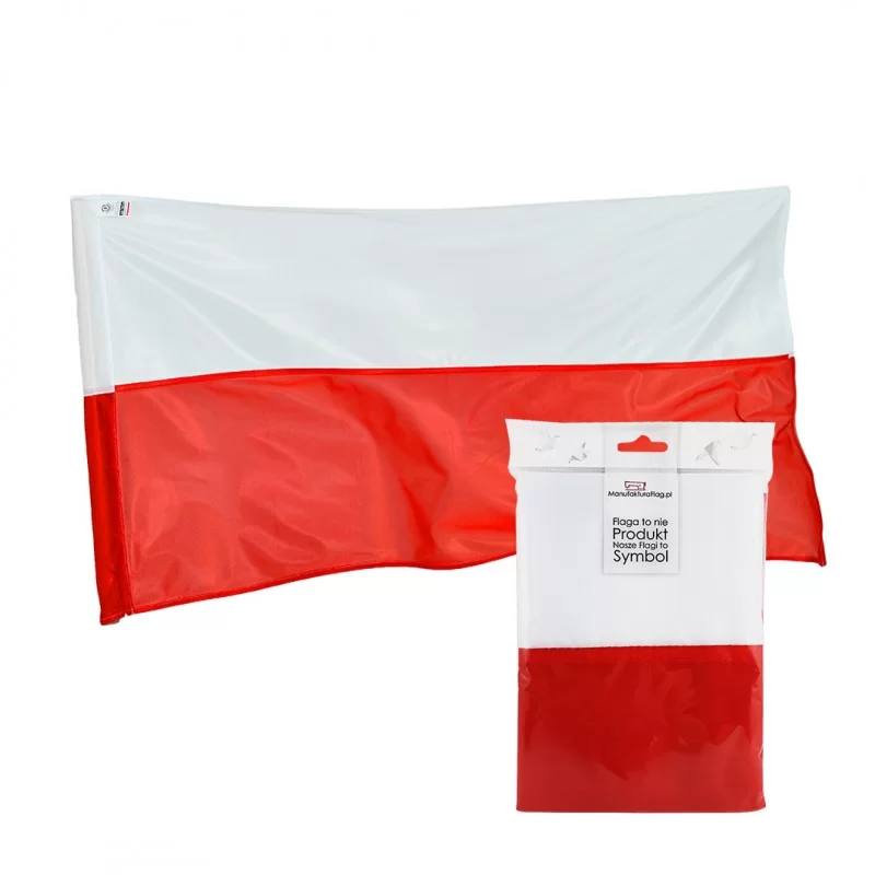 Flaga narodowa Polski nie oprawiona 112x70cm