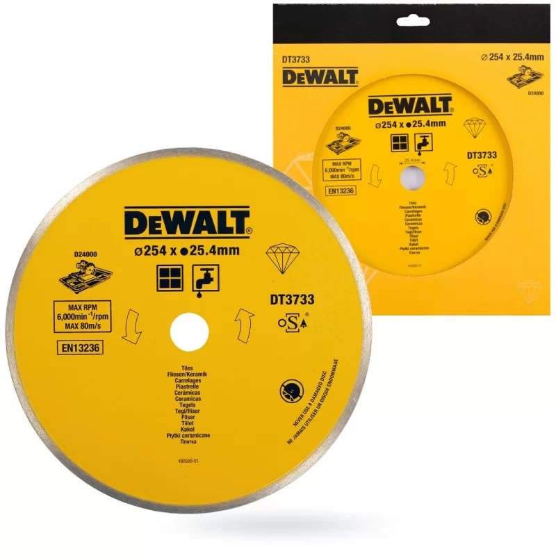 Tarcza diamentowa 250x1,6x25,4 DEWALT DT3733 pełna