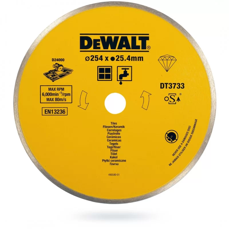 Tarcza diamentowa 250x1,6x25,4 DEWALT DT3733 pełna