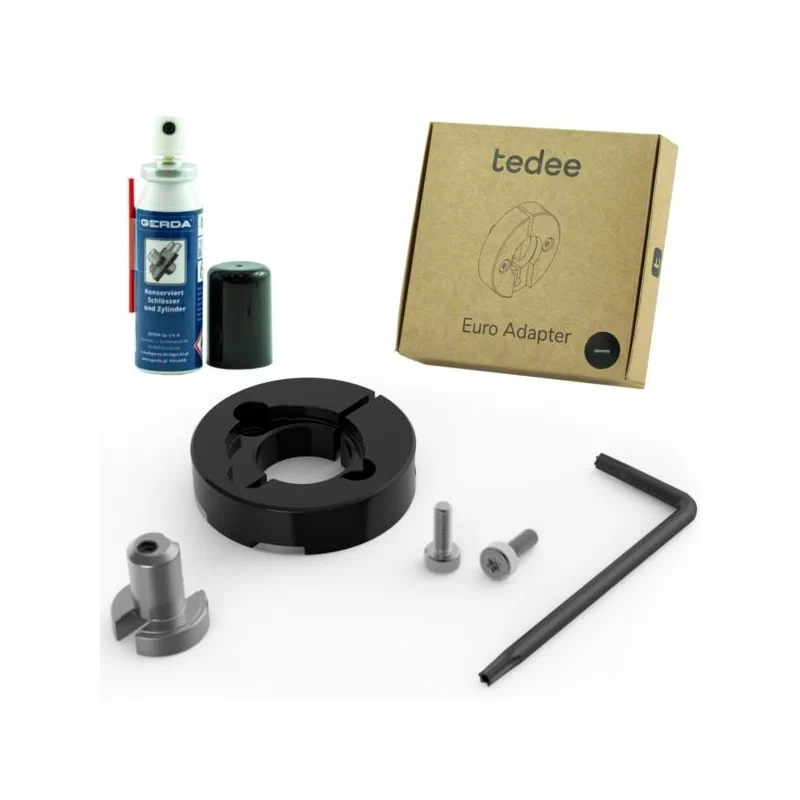 Adapter TEDEE do wkładek typu euro grafitowy GERDA