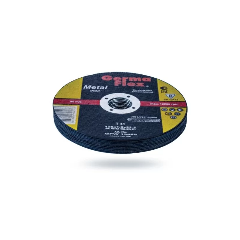 Tarcza do metalu 125x1,0 INOX GERMA (DYSK-10szt)