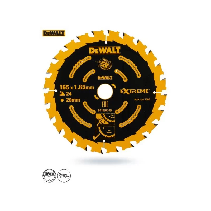 Piła tarcz DEWALT DT10300 165x24zx20 widia EXTREME