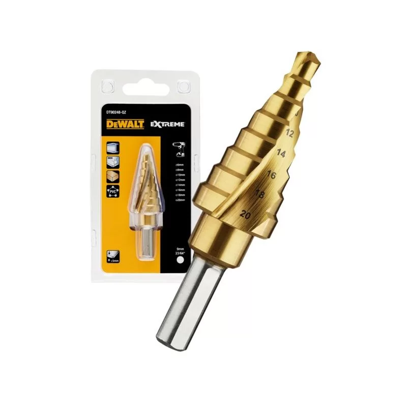 Wiertło stopniowe 6-20mm TITANIUM DeWALT DT90248