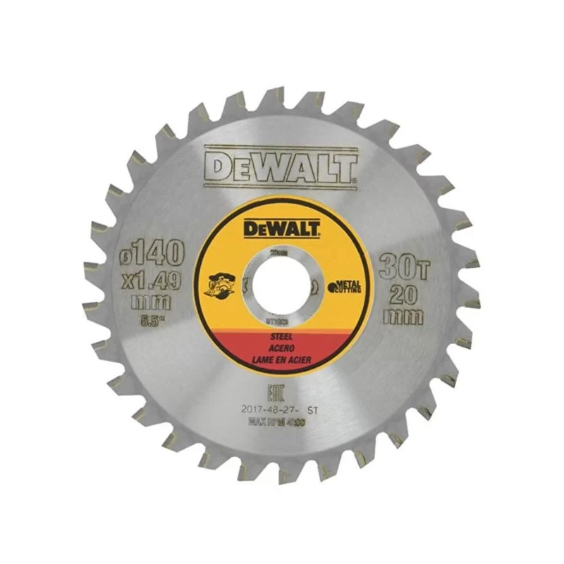 Tarcza 140x30T 20mm do metalu stal DEWALT DT1923
