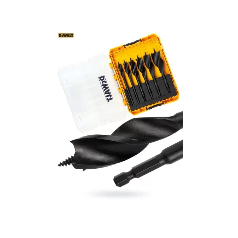 Wiertła do drewna 6cz spir pudełko DeWALT DT90238