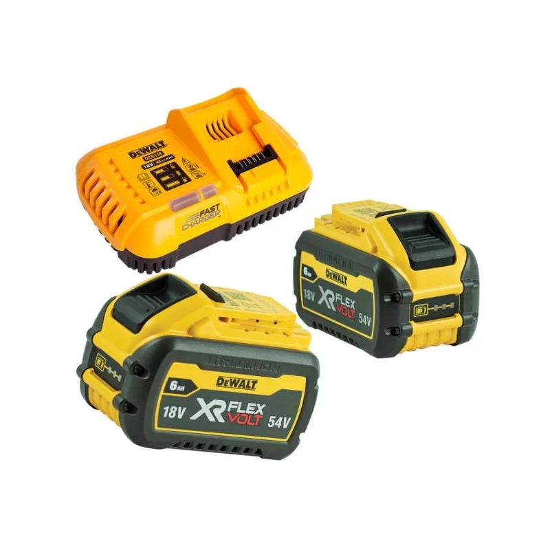 DEWALT Pack 2 batteries FLEXVOLT XR 54V 2Ah + chargeur - DCB118T2