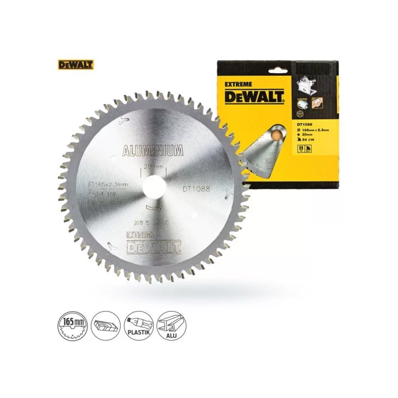 Piła tarczowa DeWALT DT1088 165x54zx20 widia EXTRE