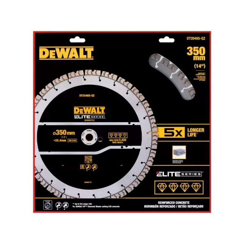 Tarcza diamentowa betonu 350x25,4mm DeWALT DT20465