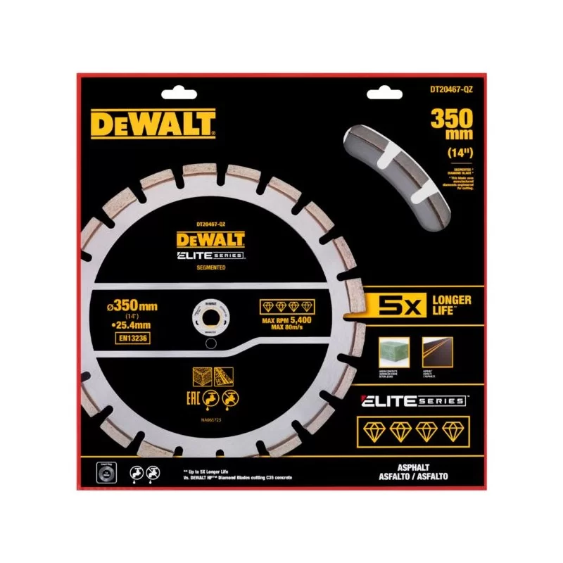 Tarcza diamentowa asfalt 350x25,4mm DeWALT DT20467