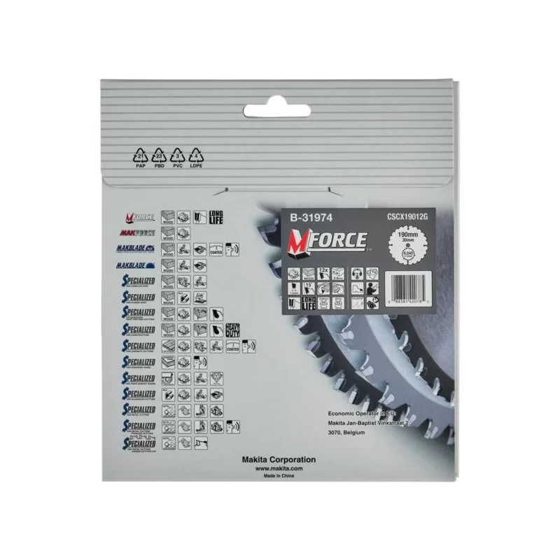 Tarcza do drewna 190x30mm 12 zębów Makita B-31974