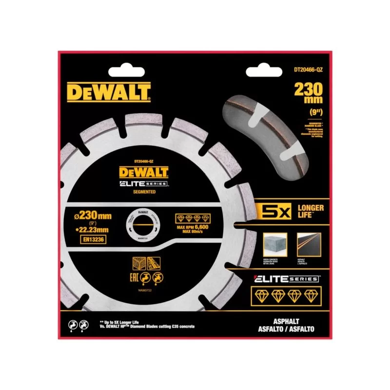 Tarcza diamentowa asfalt 230x22,2mm DeWALT DT20466
