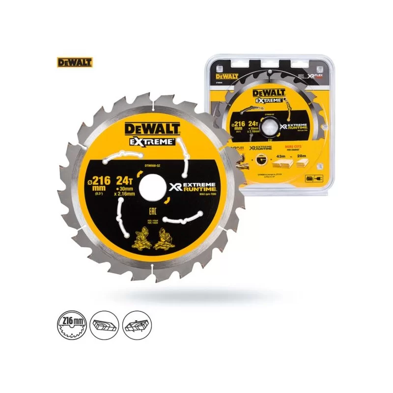 Piła tarczowa DEWALT DT99568 216x24zx30 widia XR