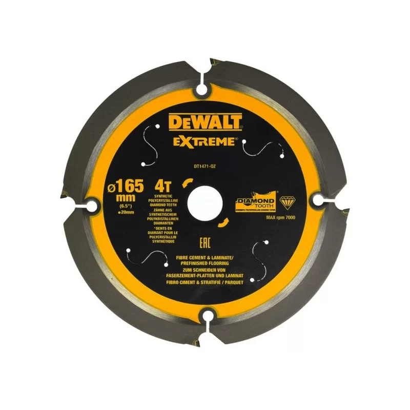 Piła tarczowa 165x4z x20 z widią PCD Dewalt DT1471