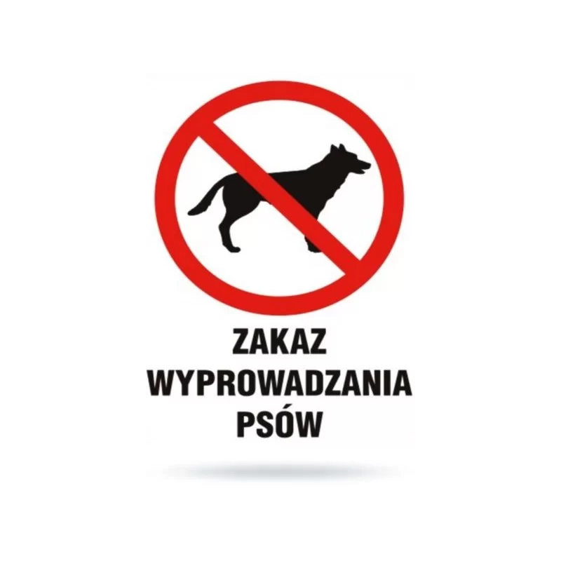 Tab: Zakaz wyprowadzania psów ZI-9 25x35cm