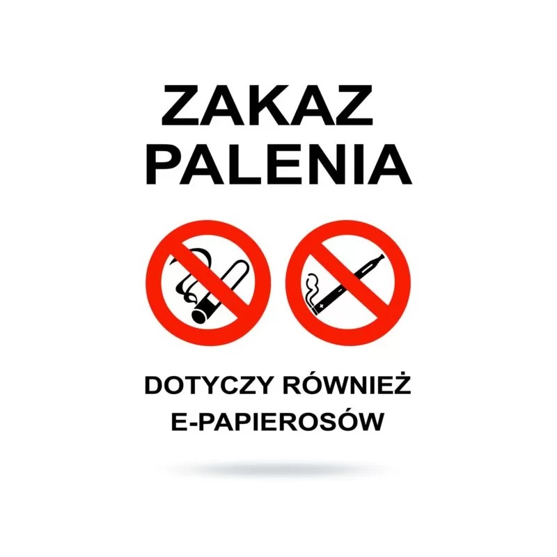 Tab: Zakaz palenia dotyczy e-pap ZI-47/2 17x25cm