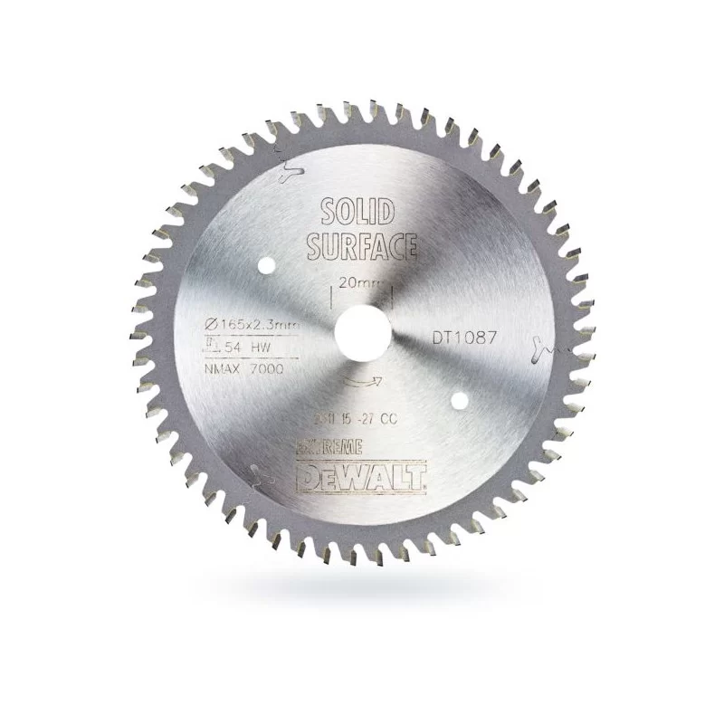 Piła tarczowa DeWALT DT1087 165x54zx20 widia EXTRE