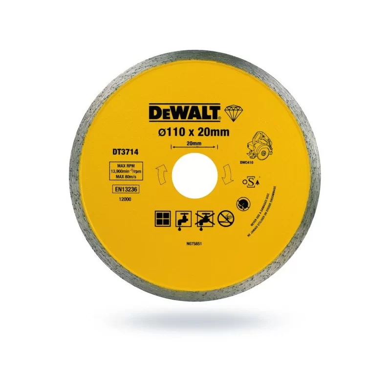 Tarcza diamentowa 110x1,6x5 DEWALT DT3714 pełna