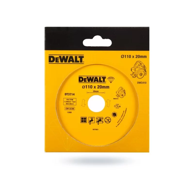 Tarcza diamentowa 110x1,6x5 DEWALT DT3714 pełna