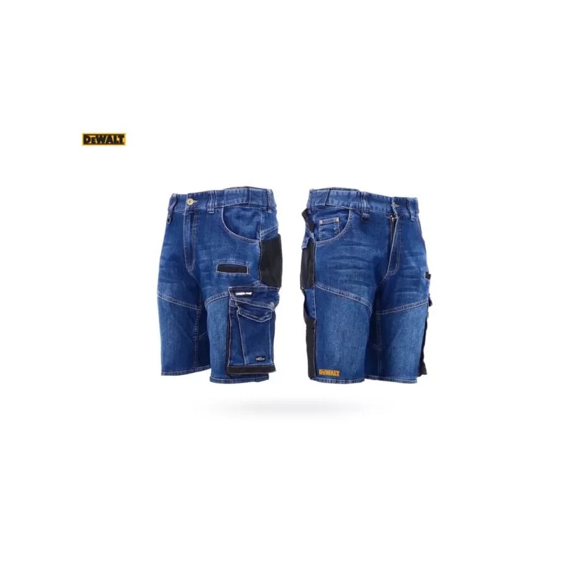 Spodenki DeWALT jeansowe rozm XL kieszenie wzmocni