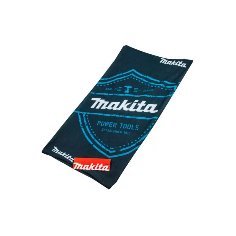Szal - komin MAKITA R-0342 w kolorze czarnym z logo marki i grafiką