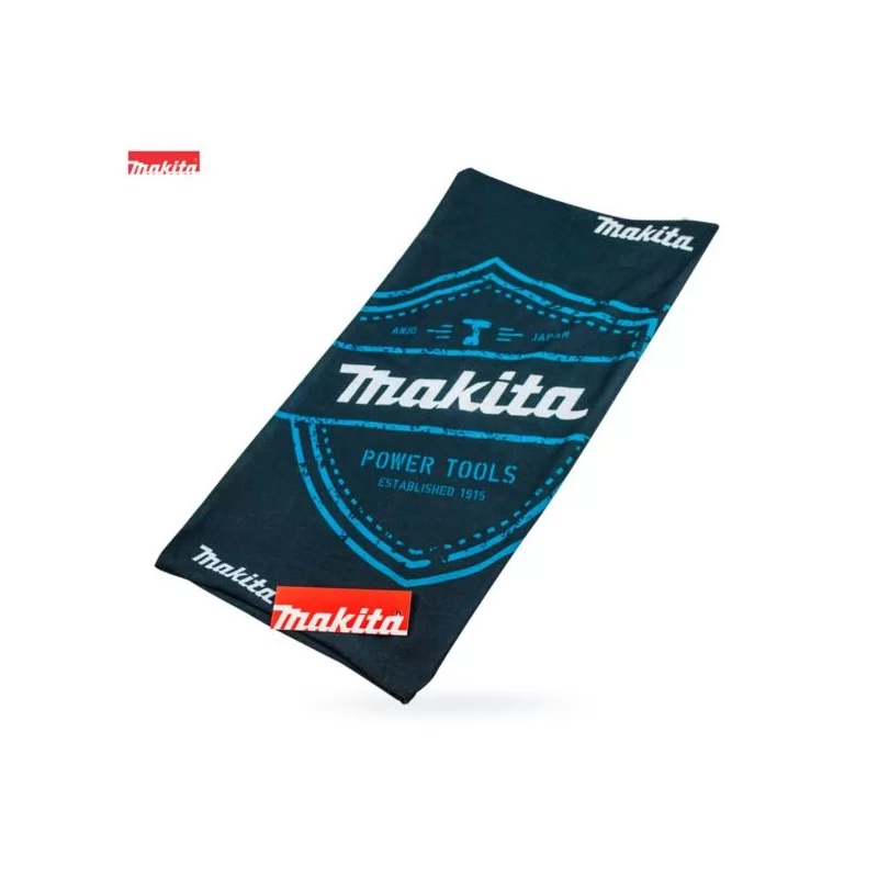 Szal - komin MAKITA R-0342 w kolorze czarnym z logo marki i grafiką