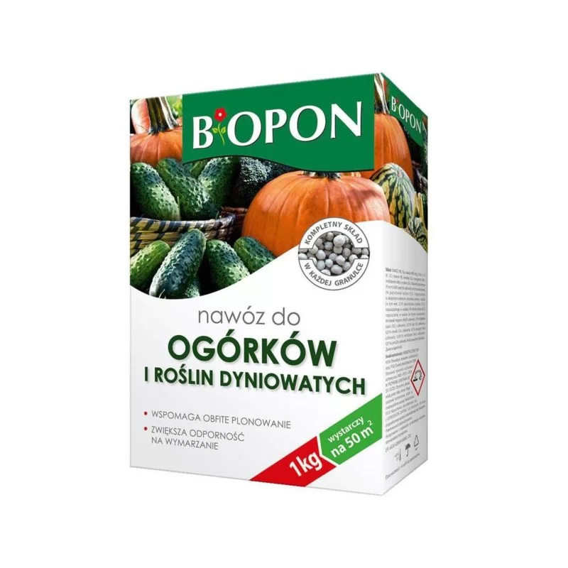 Nawóz do ogórków i innych roślin dyniowatych Biopon B1643, 1kg granulat