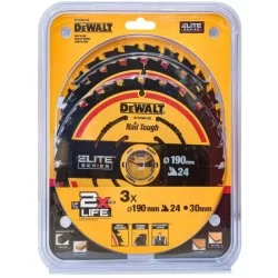3x Tarcza do drewna 190x30mm ELITE DeWALT DT10399