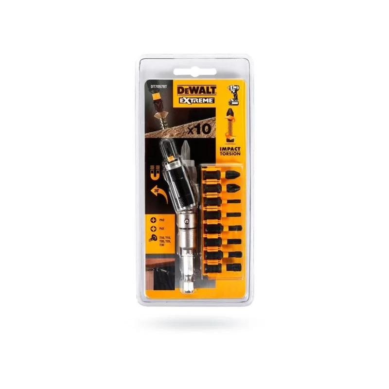 Zestaw bitów 10cz UDAR TORSION DEWALT DT70578T