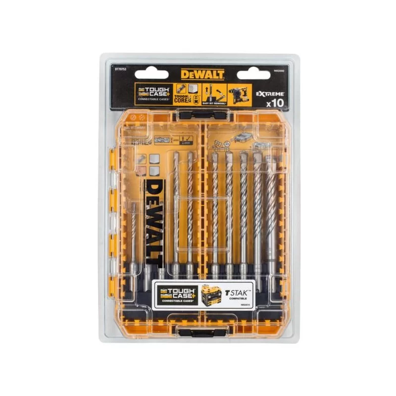 Zestaw 10 wierteł udarowych SDS+ DeWALT DT70753