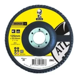 Tarcza do metalu Atlas 850224 125x1,0 mm INOX 100 sztuk i ściernica listkowa