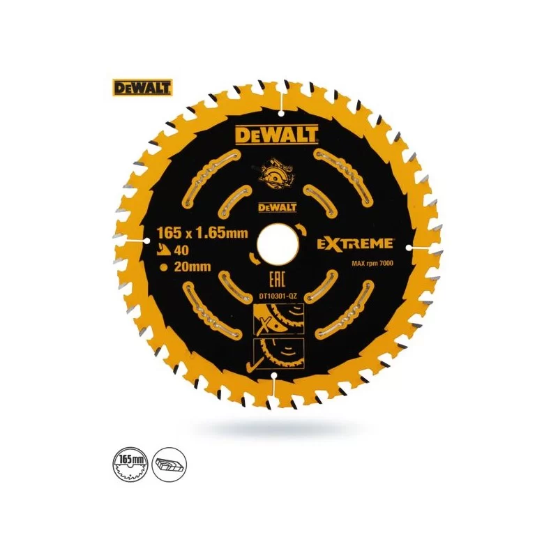 Piła tarcz DEWALT DT10301 165x40zx20 widia EXTREME
