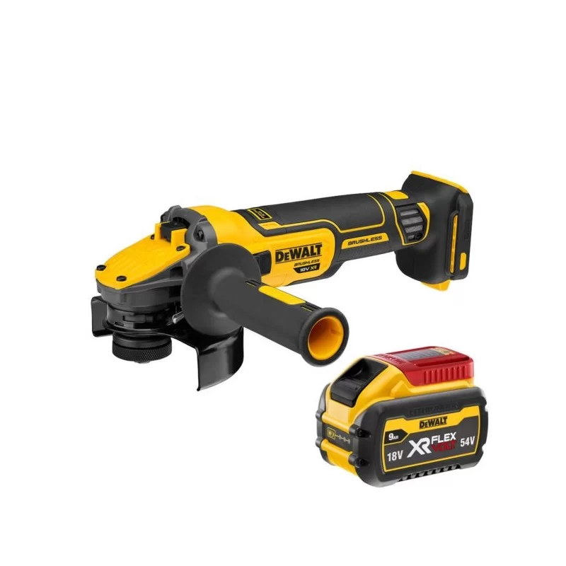 Akumulatorowa szlifierka kątowa DeWALT DCG409N + akumulator DCB547, 125 mm 9000 obr./min. hamulec