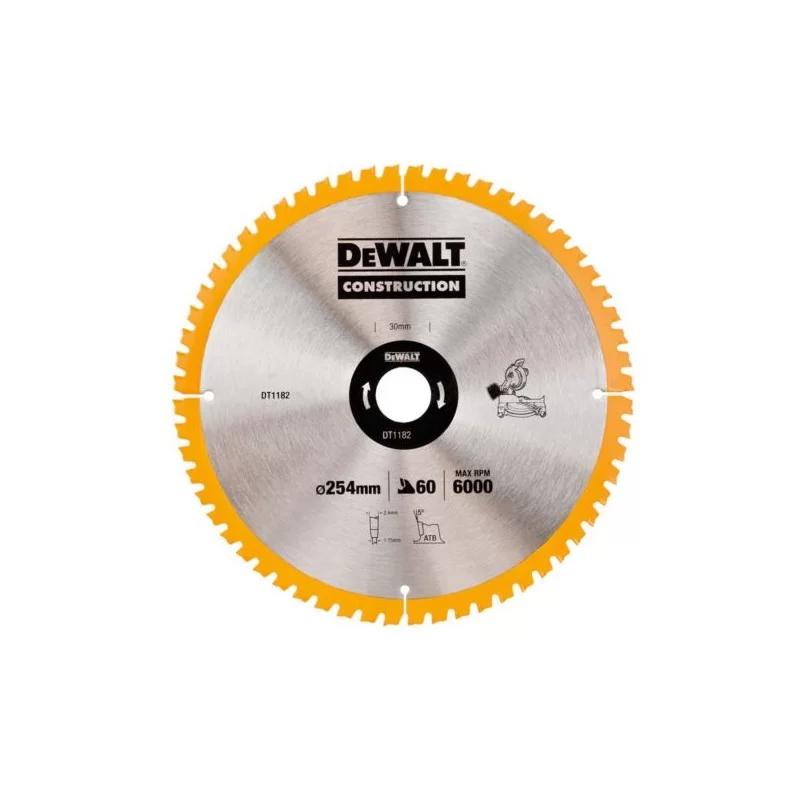 Piła tarczowa DEWALT DT1182 254x60zx30 z widią