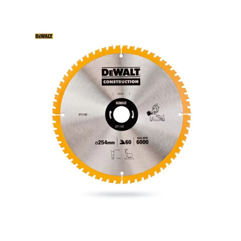 Piła tarczowa DEWALT DT1182 254x60zx30 z widią