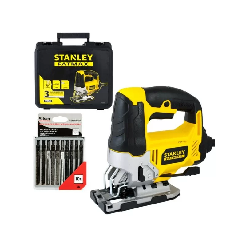 Wyrzynarka Stanley FME340K 710W 3200 obr./min. + zestaw 10 brzeszczotów S10790