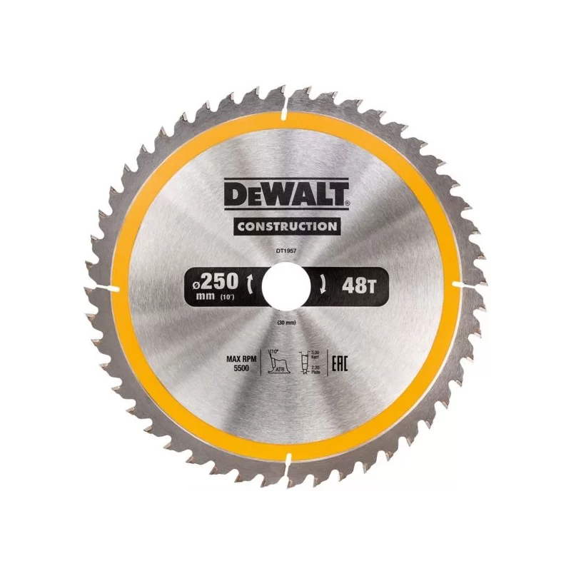 Piła tarczowa DEWALT DT1957 250x48zx30 z widią