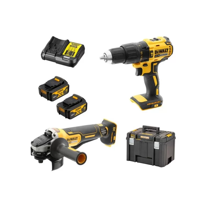 Zestaw COMBO DeWALT DCK2020M2T wiertarko-wkrętarka DCD778 18V XR 65Nm + szlifierka DCG406 18V XR 125mm