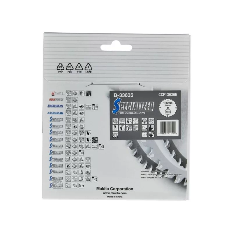 Tarcza do drewna 136xx20mm 36 zębów Makita B-33635