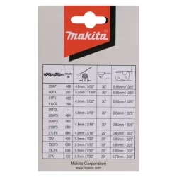 Łańcuch tnący 40cm 16", 3/8" 1,3mm Makita 191H12-3