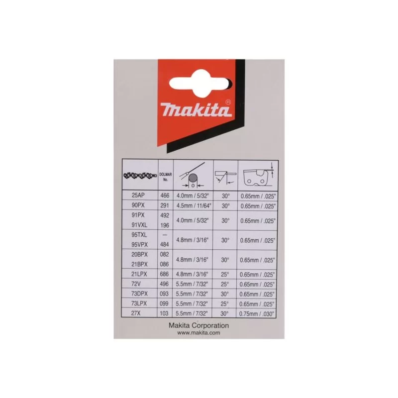Łańcuch tnący 40cm 16", 3/8" 1,3mm Makita 191H12-3