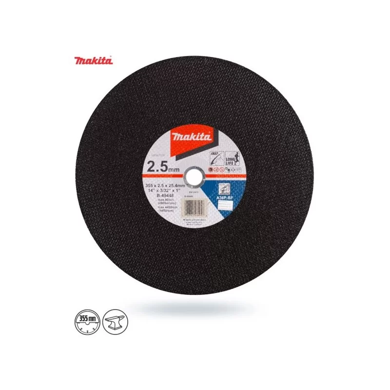 Tarcza do metalu 355x2,5 fi 25,4mm Makita