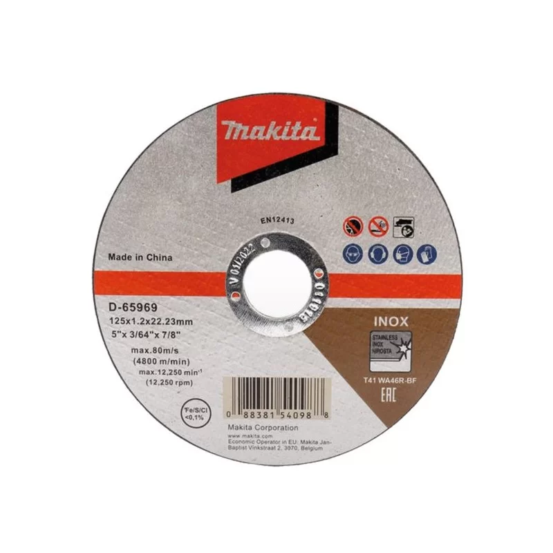 Tarcza do metalu 125x1mm INOX MAKITA DYSK D-65969