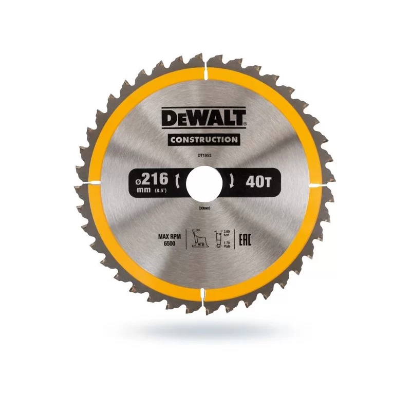 Piła tarczowa DEWALT DT1953 216x40zx30 z widią