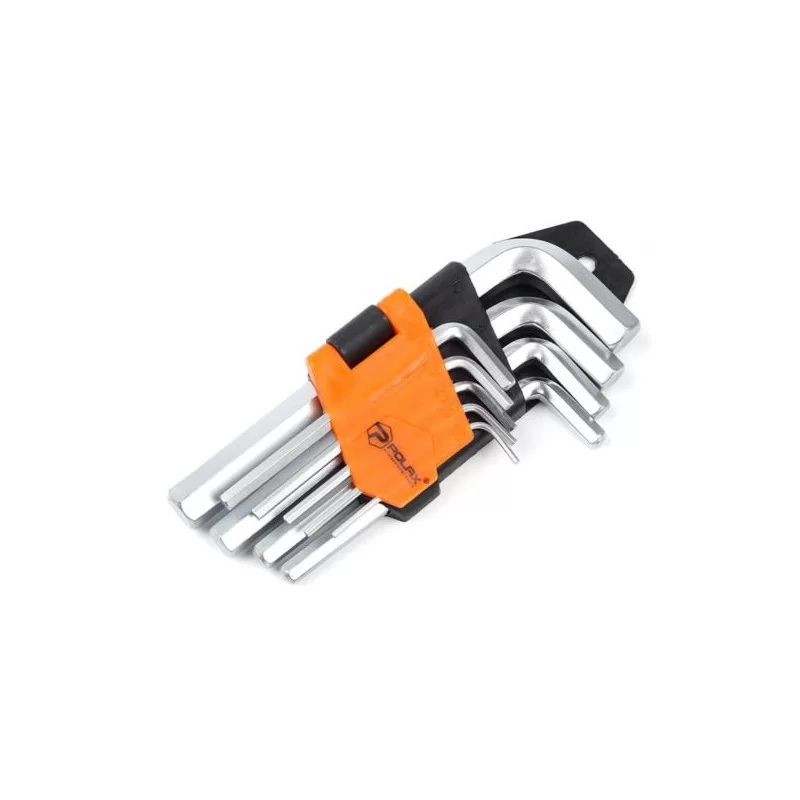 Klucze imbusowe HEX 1,5-10 mm CrV krótkie 9 szt. 25-005