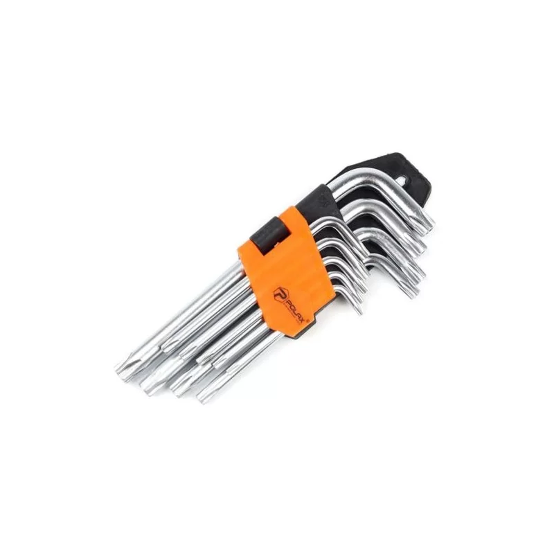 Klucze imbusowe TORX T10-T50 CrV krótkie 9 szt. 25-007