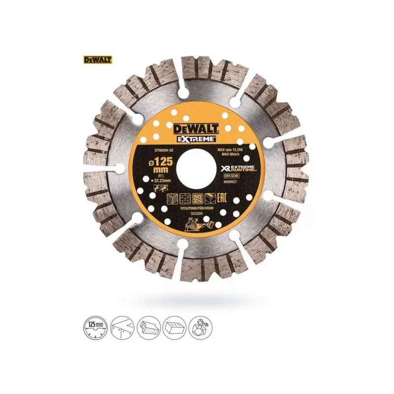 Tarcza diamentowa segment 125 Extreme DEWALT