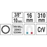 Klucz do świec YATO YT-08164 16mm 3/8" przedłużka